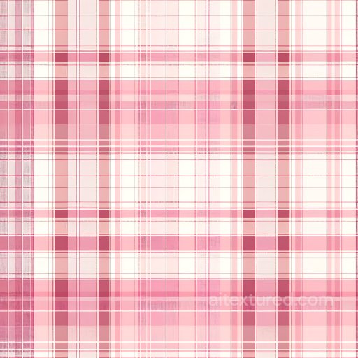 Seamless 3D PBR Texture of Soft Pink Plaid Fabric Pattern texture preview