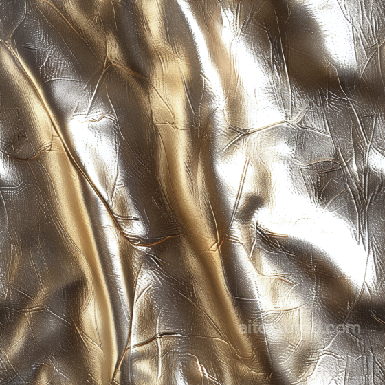 Shiny Wrinkled Gold Leather Texture with Fine Grain and Creases Leather texture preview