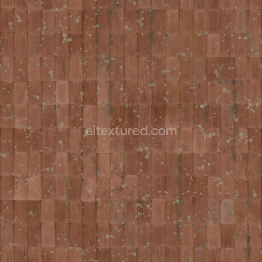 Roof Tile Seamless Pbr Texture Brown Weathered