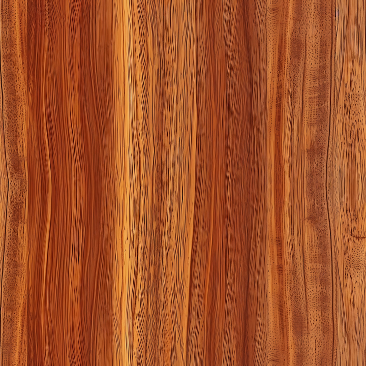 Dark Teak Wood Planks with Prominent Grain seamless PBR texture preview
