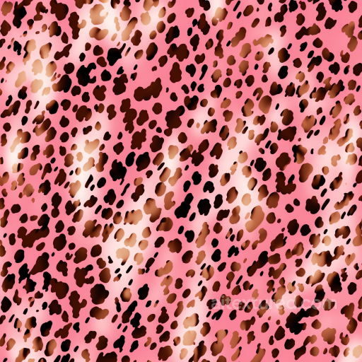 Leopard Print Fabric Texture with Pink Background and Brown Spots seamless Leopard Print PBR texture