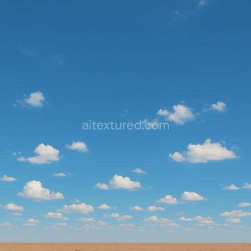 Preview — Seamless 8k PBR 3d texture of desert sky with clear blue horizon and minimal cloudscape