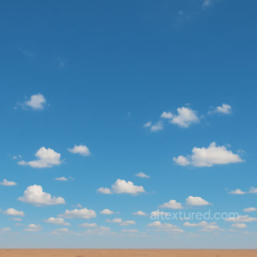 Seamless 8K PBR 3D texture of desert sky with clear blue horizon and minimal cloudscape seamless Sky PBR texture