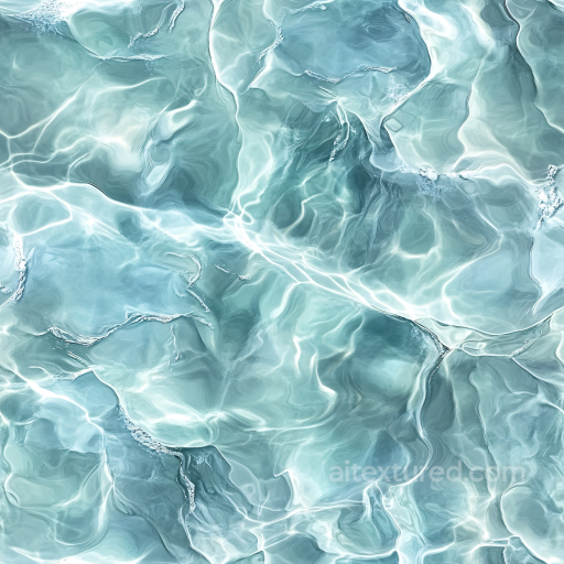 Clear Water Surface Seamless Texture with Gentle Wave Patterns and Light Caustics seamless Water PBR texture
