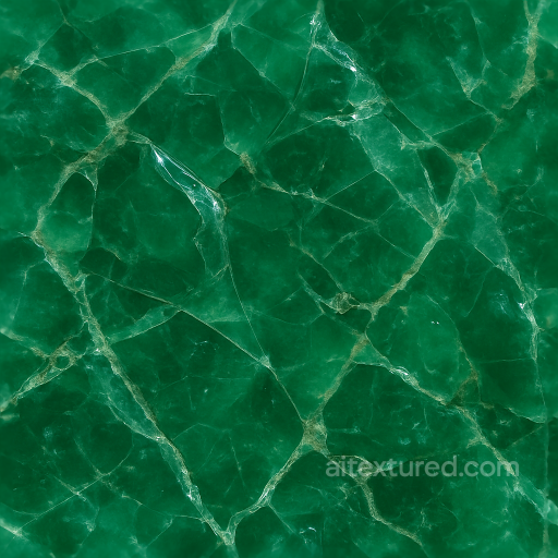 Emerald Raw Crystal Mineral Veins With Crystal Inclusions And Glossy Reflective Finish seamless Crystals PBR texture