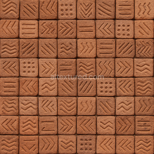 Patterned Clay Brick Texture Seamless 1024X1024