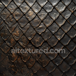 seamless Seamless 3D PBR skin texture featuring dark reptilian scale pattern with detailed rough embossing texture 8k free download PBR