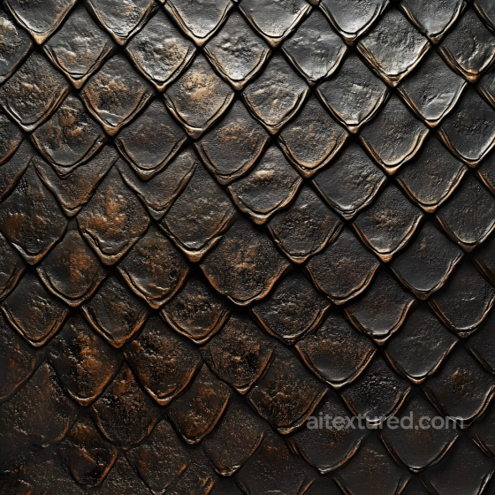 Skin Texture Featuring Dark Reptilian Scale Pattern With Detailed Rough Embossing Skin texture preview