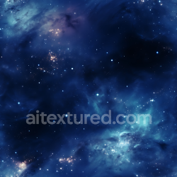 seamless Seamless 3D Space PBR Texture Featuring Glowing Nebula and Starfield in Deep Blues texture 8k free download PBR