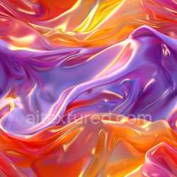 seamless Seamless 3D PBR Texture of Glossy Satin Fabric with Multicolor Vibrant Folds texture 8k free download PBR