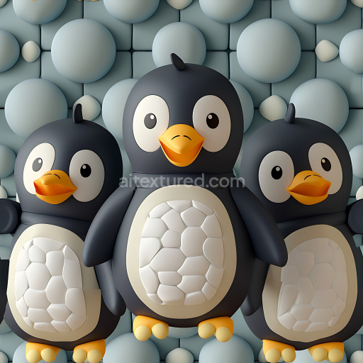 Seamless 3D Inflated Vinyl Bubble Panels PBR Texture in Soft Gray Blue