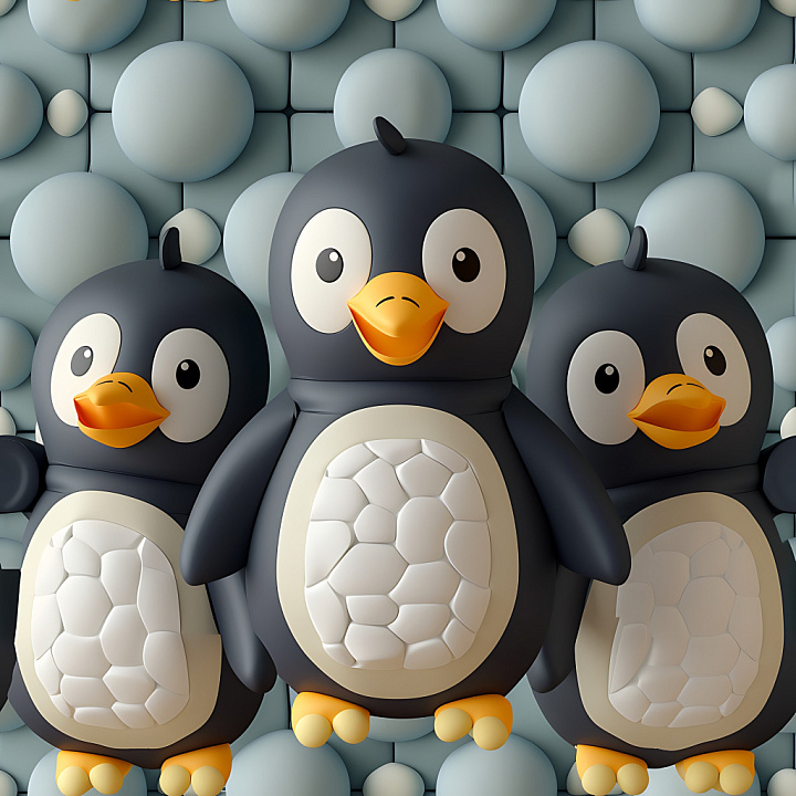 Inflated of Soft Padded Vinyl Bubbles in Soft Blue seamless PBR texture preview