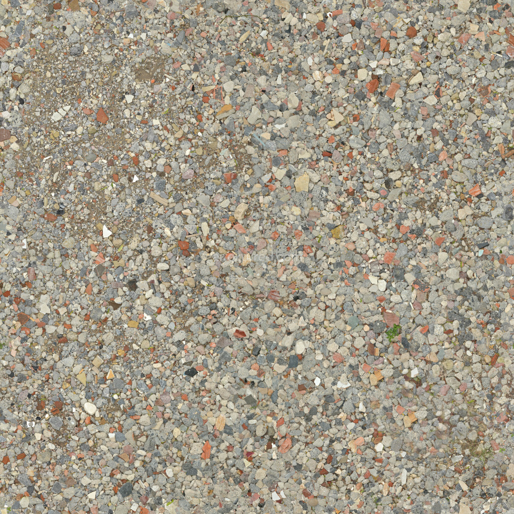 Seamless gravel texture ideal for 3D models and environments