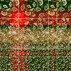 seamless Seamless 3D PBR Texture with Festive Plaid, Gold Glitter, and Floral Accents texture 8k free download PBR