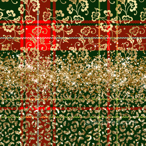 All Christmas Digital paper Texture of Festive Red and Green Plaid with Gold Glitter seamless All Christmas Digital paper PBR texture