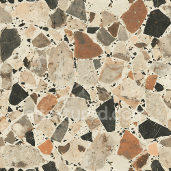 seamless Seamless 3D Terrazzo Stone Floor PBR Texture with Earthy Mixed Aggregate Pattern texture 8k free download PBR