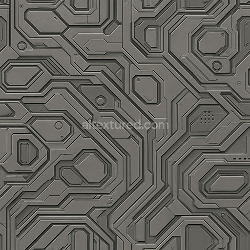 Detailed Futuristic Panel Texture Seamless 1024X1024
