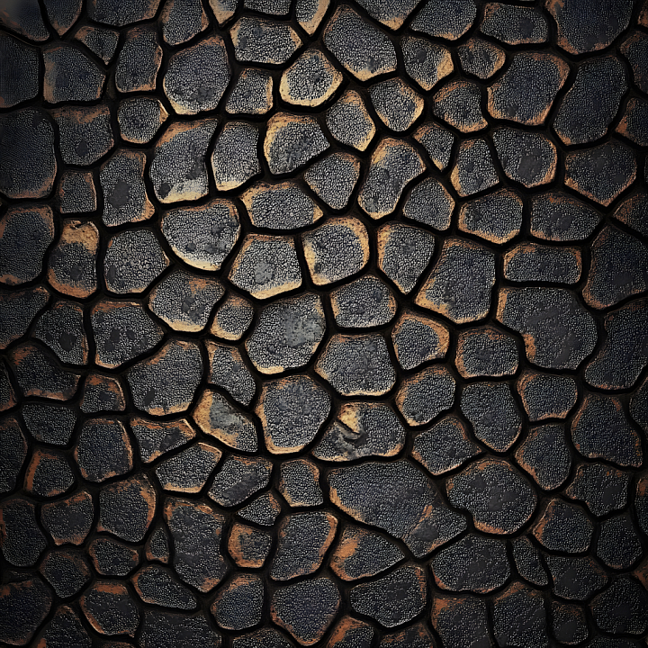 Thick Reptilian Skin with Deep Scale Pattern and Fine Micro Detail seamless PBR texture preview