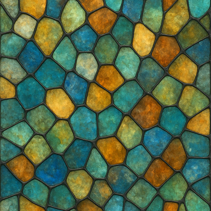 Natural Stained Glass seamless PBR texture preview