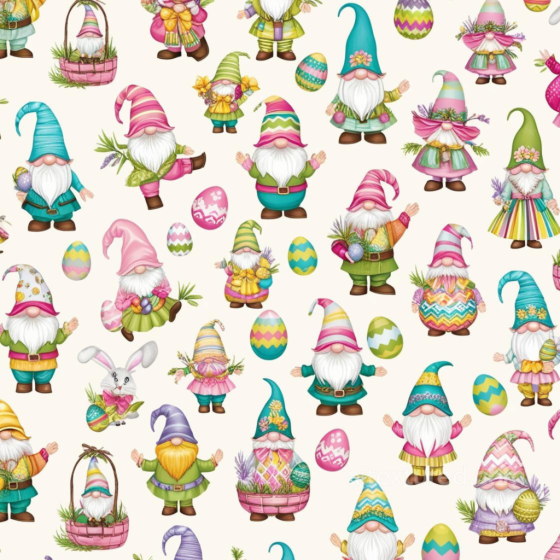 All Easter Digital paper Texture of Colorful Easter Gnomes and Eggs Digital Paper All Easter Digital paper texture preview