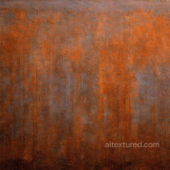 Rusty Metal Cracked and Pitted Holes PBR Texture in Warm Orange and Blue Tones Rust texture preview