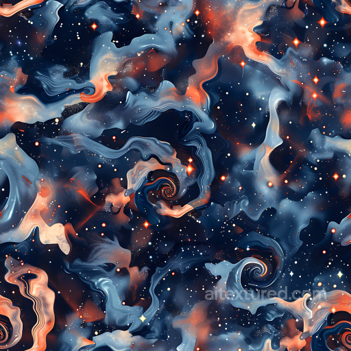 Cosmic Camouflage PBR Texture with Swirling Nebula Patterns seamless Color Camouflage PBR texture