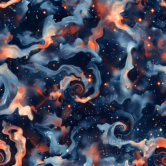 Cosmic Camouflage PBR Texture with Swirling Nebula Patterns Color Camouflage texture preview