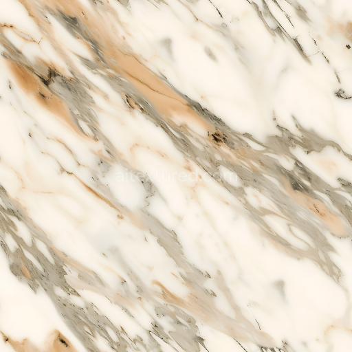 Seamless 3D Crema Bella Marble PBR Texture with Warm Beige and Grey Veins