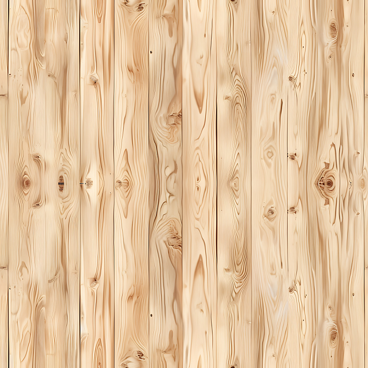 Light Pine Wood Planks with Natural Knots and Grain seamless PBR texture preview