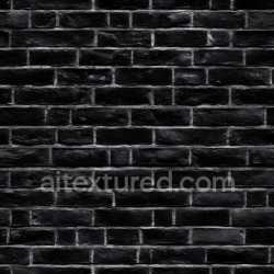 seamless Seamless 3D Cracked Black Brick Wall PBR Texture with Rough Surface texture 8k free download PBR