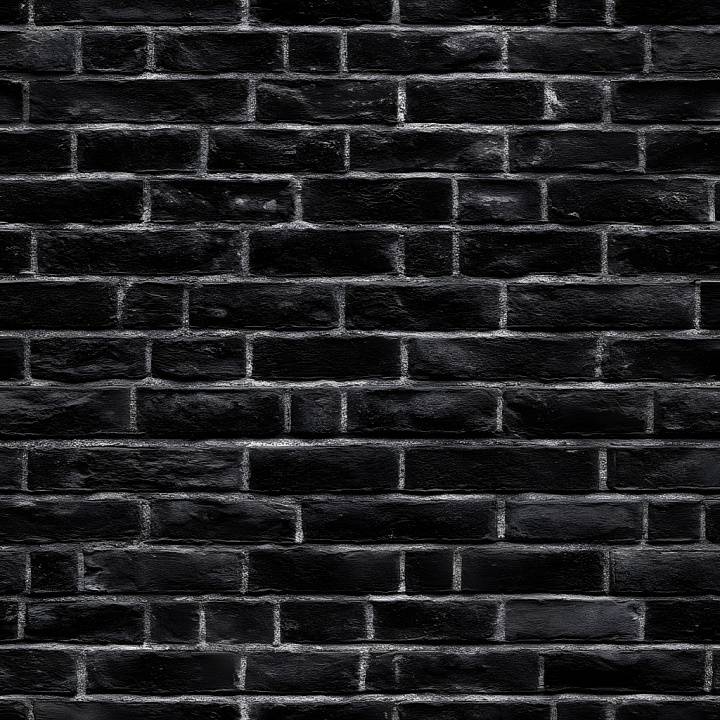 Cracked Black Brick Wall with Rough Surface seamless PBR texture preview