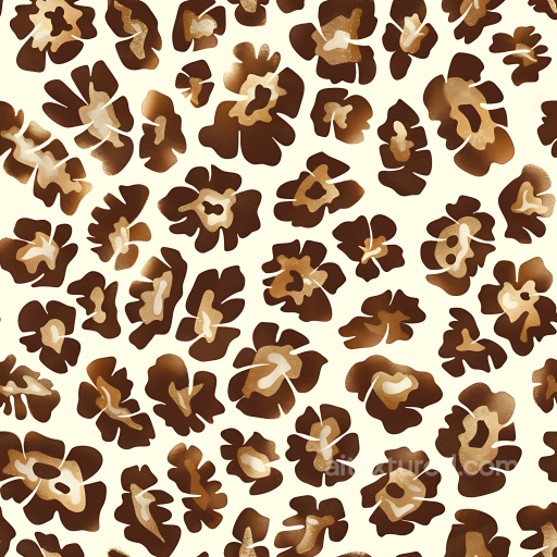 Leopard Print Texture in Warm Brown and Beige Tones seamless Leopard Print PBR texture