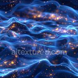 seamless Seamless 3D PBR Texture Featuring Glossy Blue Waves with Golden Sparkle Particles texture 8k free download PBR