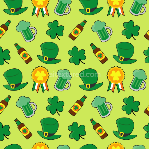Seamless 3D PBR Texture Featuring St Patrick's Day Themed Digital Paper Design