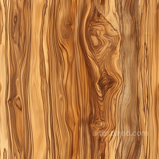 Olive Wood PBR Texture with Rich Grain and Natural Knots seamless Wood PBR texture