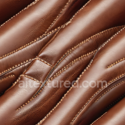 seamless Seamless 3D Brown Leather PBR Texture Featuring Fine Grain and Detailed Stitching texture 8k free download PBR