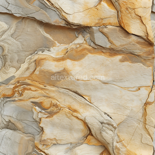 Seamless 3D PBR Weathered Sandstone Rock Texture with Natural Layering and Earthy Tones