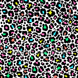 seamless Seamless 3D PBR Texture of Bright Multicolor Leopard Print Pattern texture 8k free download PBR