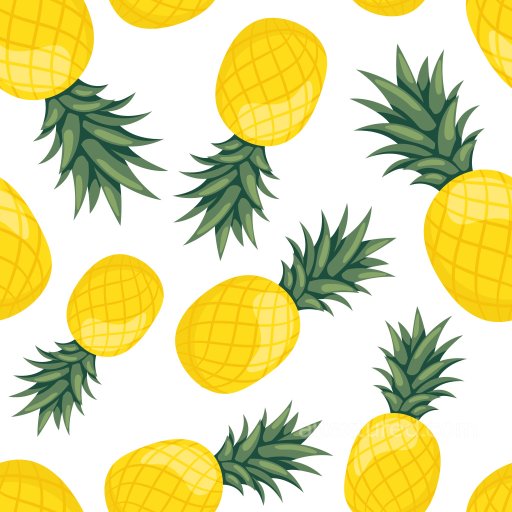 Pineapple Pattern PBR Texture with Bright Tropical Fruits and Greenery seamless Pattern Bundle PBR texture