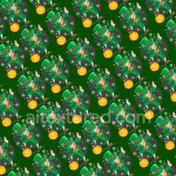 seamless Seamless 3D PBR Texture of Cartoon Style St Patrick Leprechaun Pattern texture 8k free download PBR