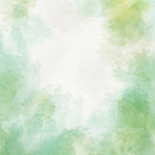 Watercolor Paper Texture with Soft Green Washes seamless Watercolor texture PBR texture