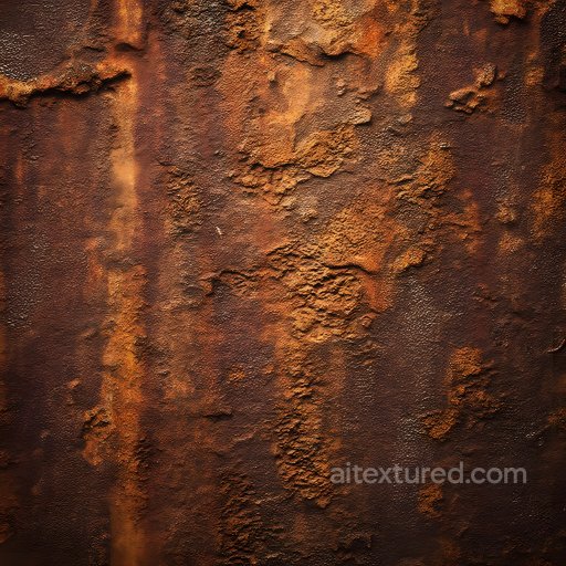 Rusty Metal Texture with Distinctive Cracks, Holes, and Corrosion seamless Rust PBR texture