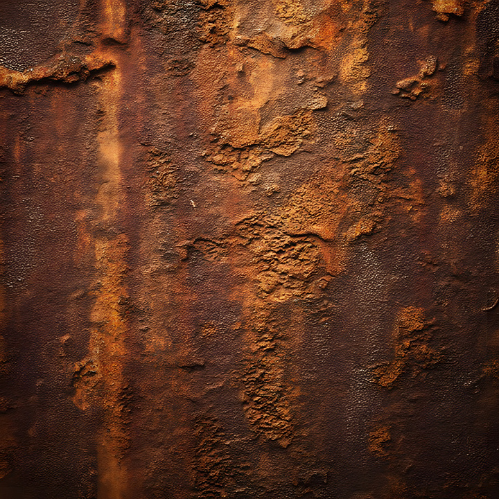 Rusty Metal with Distinctive Cracks, Holes, and Corrosion seamless PBR texture preview
