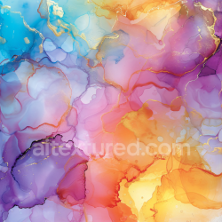 seamless Seamless 3D Alcohol Ink PBR Texture with Colorful Blooms and Gold Veins texture 8k free download PBR