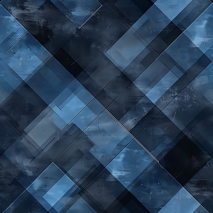 Featuring Dark Blue Geometric Plaid Pattern with Overlapping Rectangles seamless PBR texture preview