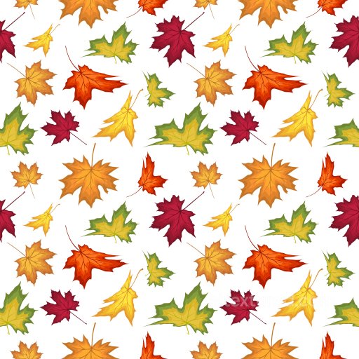 with Colorful Autumn Leaves Pattern seamless Pattern Bundle PBR texture