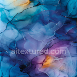 seamless Seamless 3D Alcohol Ink PBR Texture with Blue and Purple Fluid Waves texture 8k free download PBR