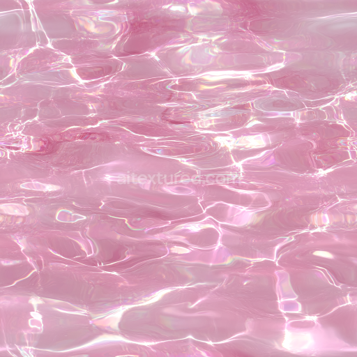 Seamless 3D PBR Pink Water Surface Texture with Soft Reflections and Subtle Ripples