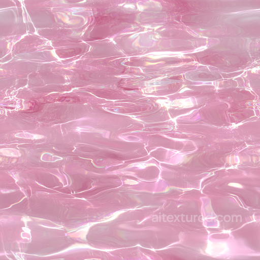 Pink Water Surface Texture with Soft Reflections and Subtle Ripples seamless Water PBR texture