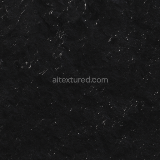 Seamless 3d texture pbr 8k anthracite coal surface glossy wet black